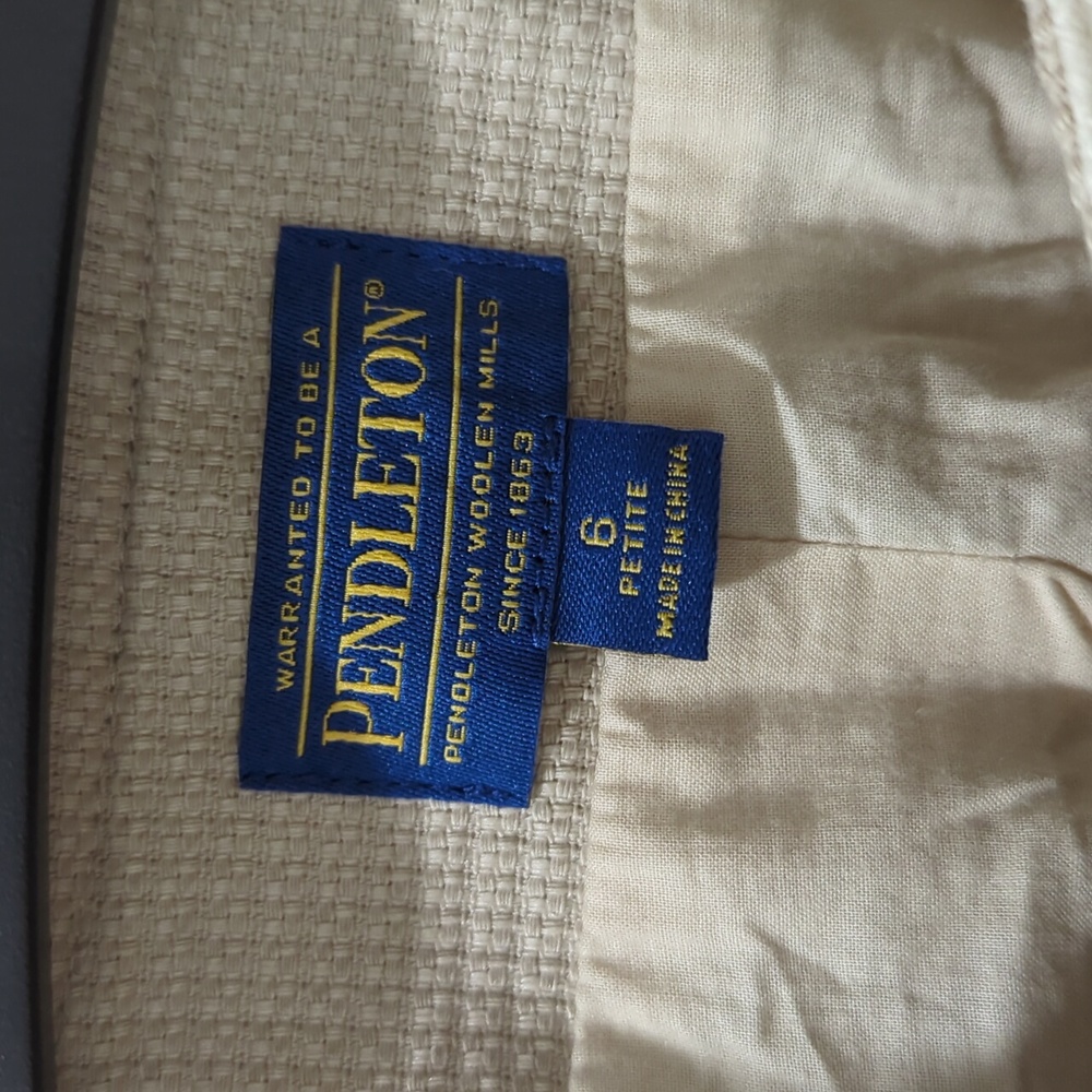 Pendleton Beige White Trim Blazer Jacket - image 4